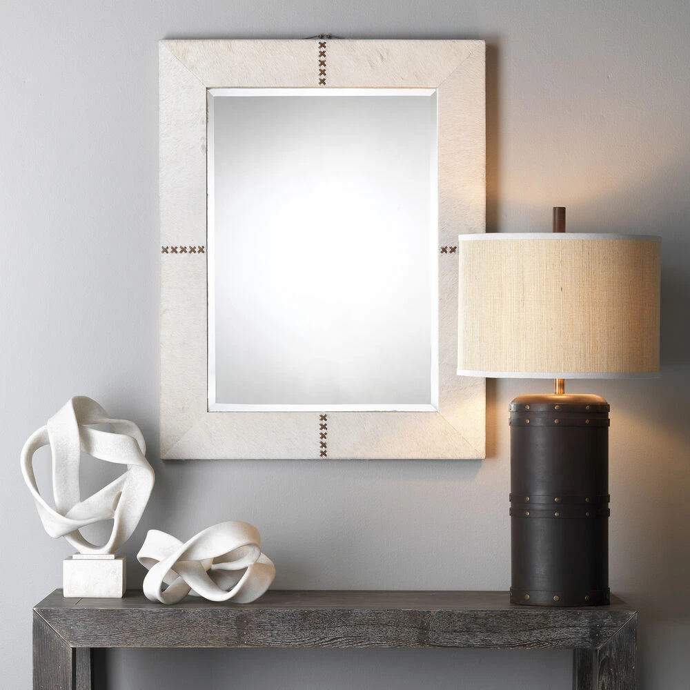 Barrel 29 Inch 150.00 Watt Vintage Leather Table Lamp Portable Light - Image 3