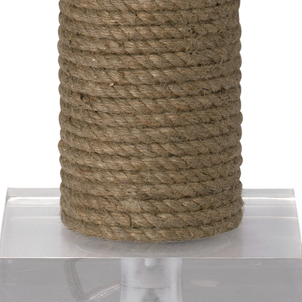 Cylinder Rope 28 Inch 150.00 Watt Jute Table Lamp Portable Light - Image 2