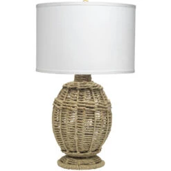 Jute Urn 26 Inch 150.00 Watt Jute Table Lamp Portable Light
