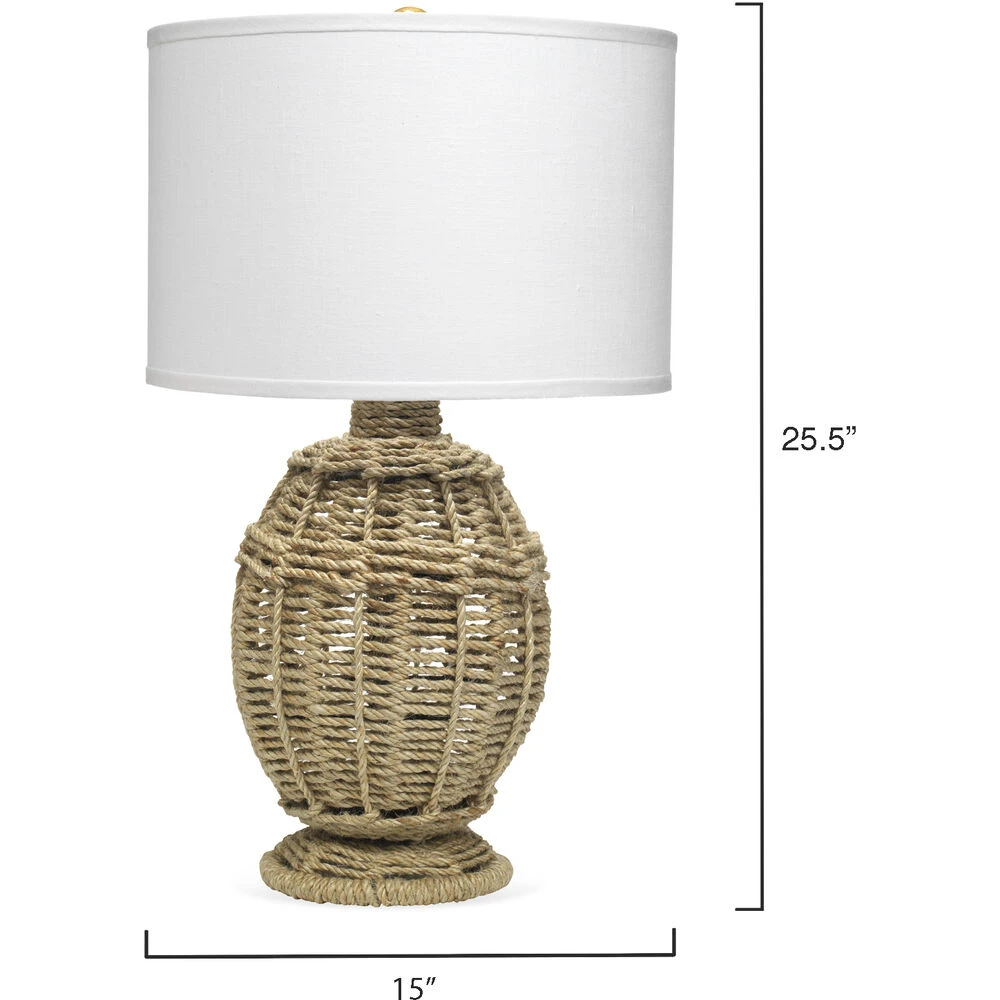 Jute Urn 26 Inch 150.00 Watt Jute Table Lamp Portable Light - Image 3