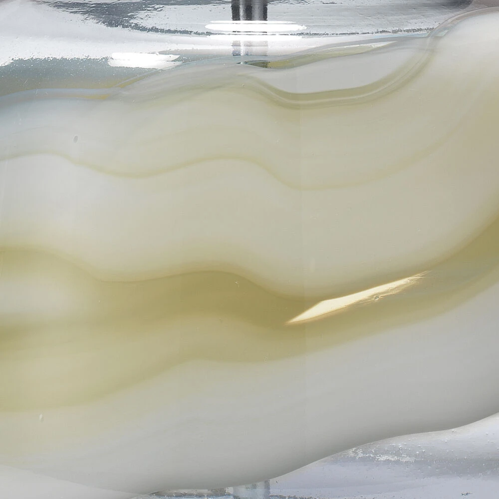 Ursula 26 Inch 150.00 Watt Blue Swirl Glass Table Lamp Portable Light - Image 4