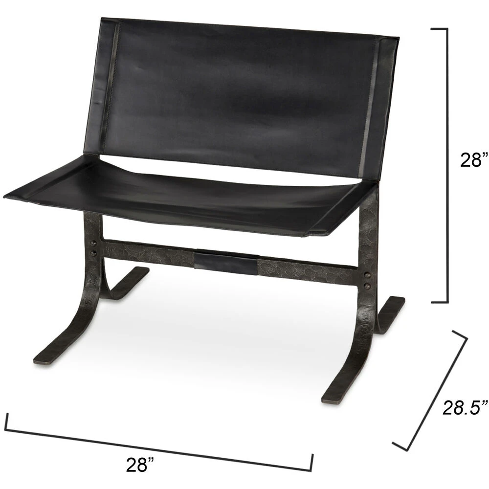 Alessa Black Sling Chair - Image 2