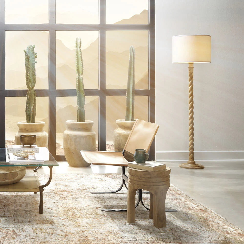 Alessa Cashew Leather And Black Sling Chair - Image 7