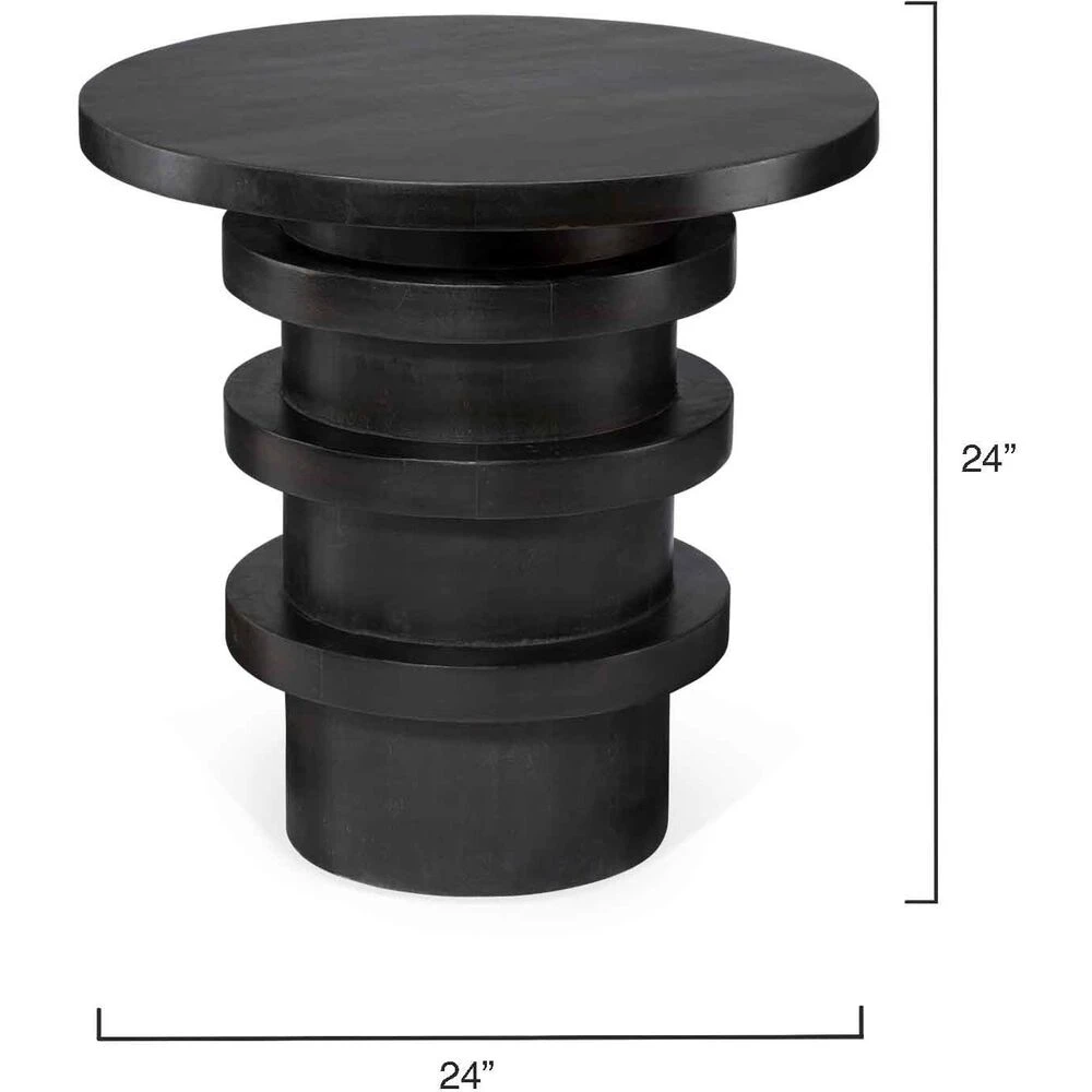Revolve 24 X 24 Inch Charcoal Side Table - Image 3
