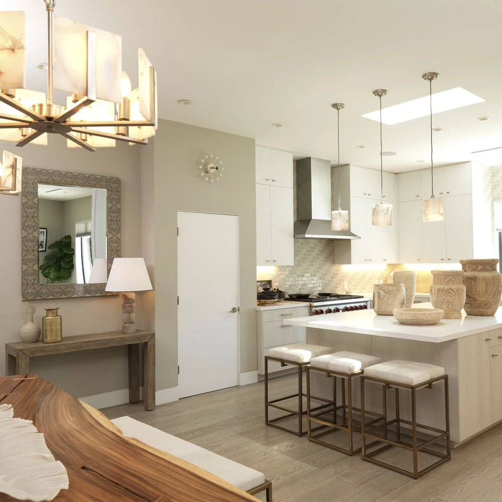 Shelby 27 Inch White Hide & Antique Brass Counter Stool - Image 5