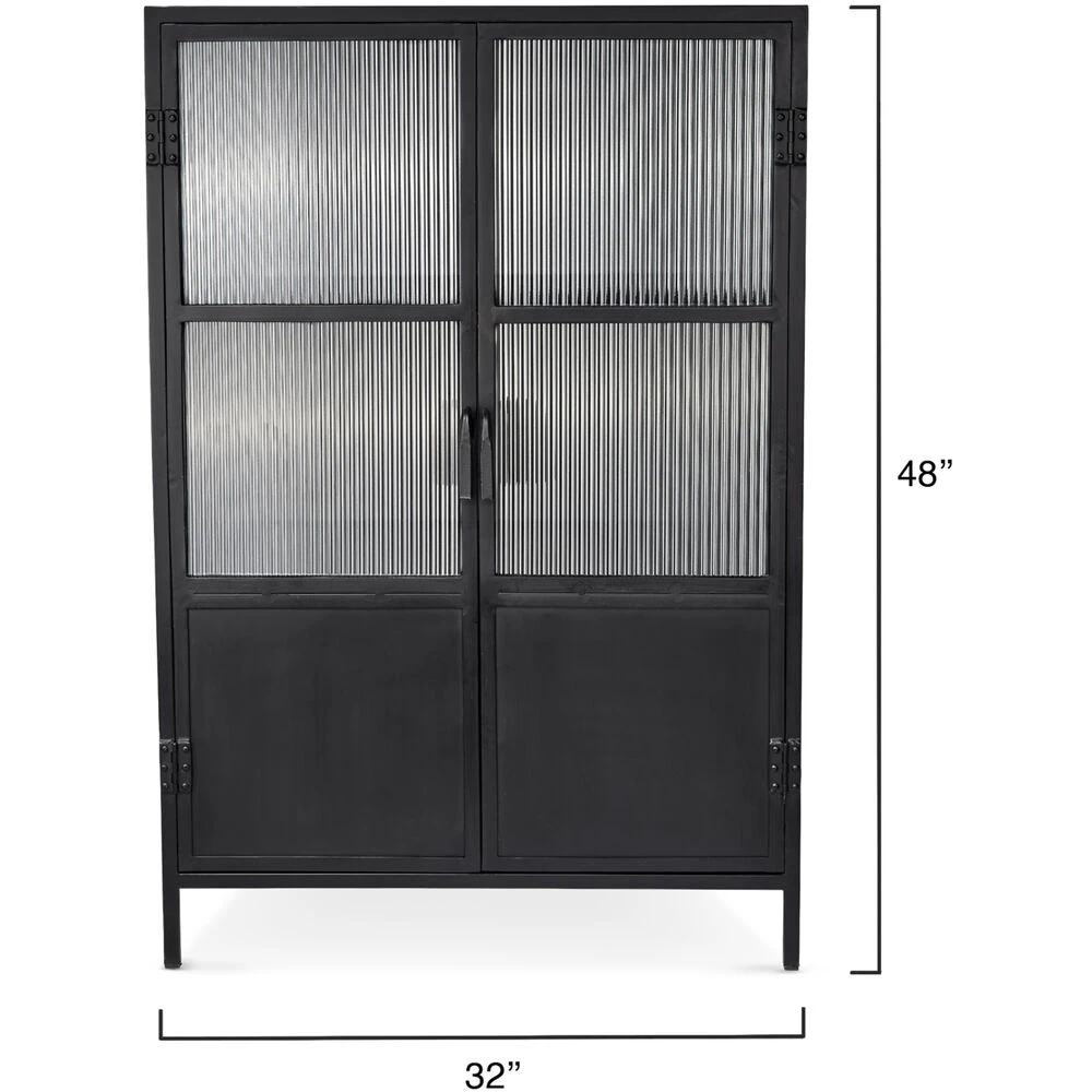 Vitrino Black 2 Door Dresser - Image 2