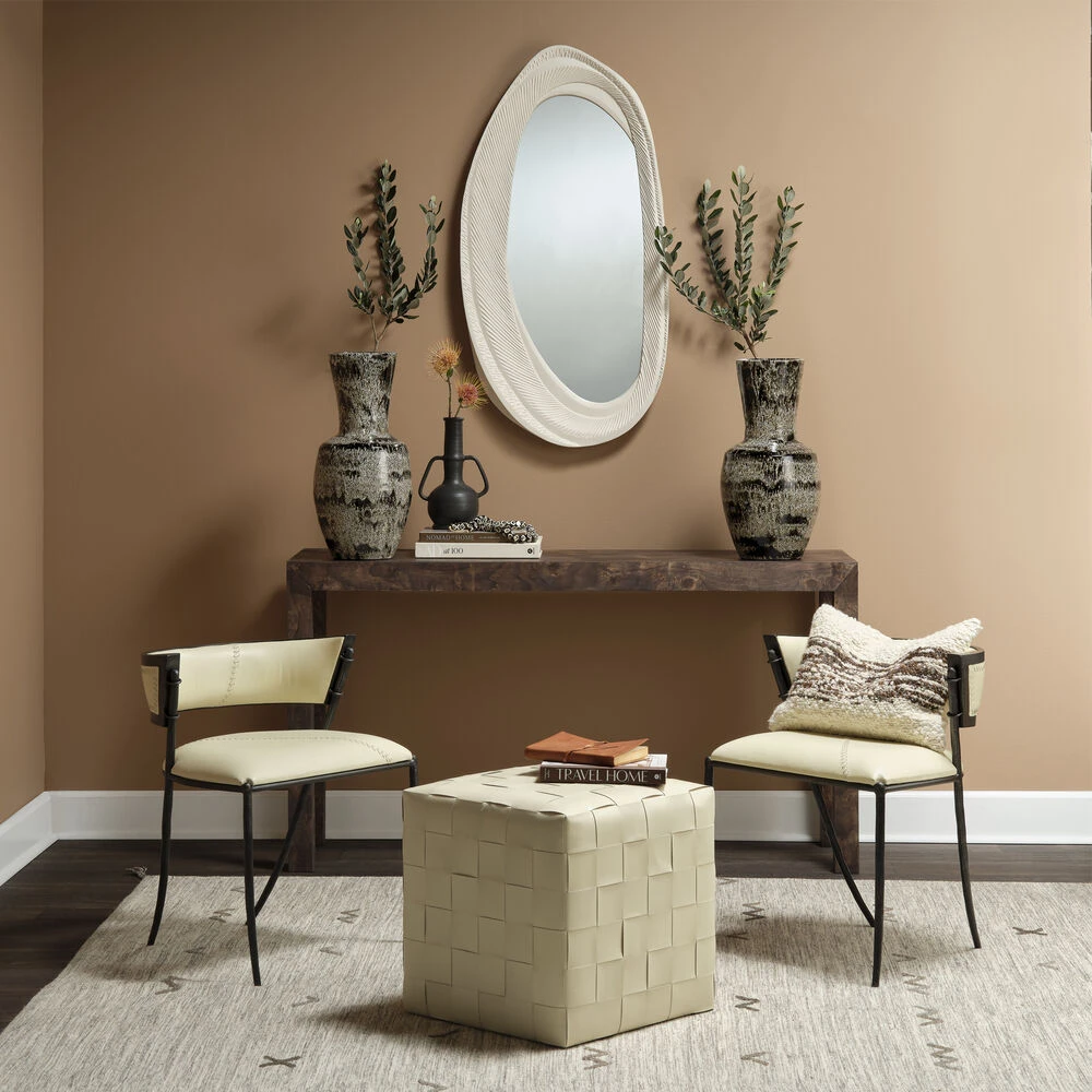 Ottoman 18 Inch Cream Ottoman - Image 5