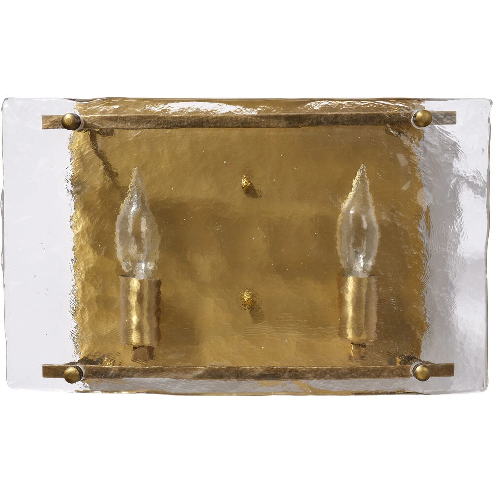 Glenn 2 Light 14 Inch Antique Brass Double Wall Sconce Wall Light