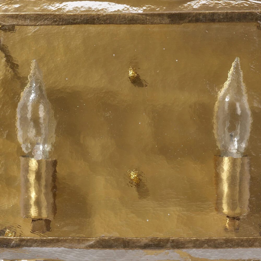 Glenn 2 Light 14 Inch Antique Brass Double Wall Sconce Wall Light - Image 4