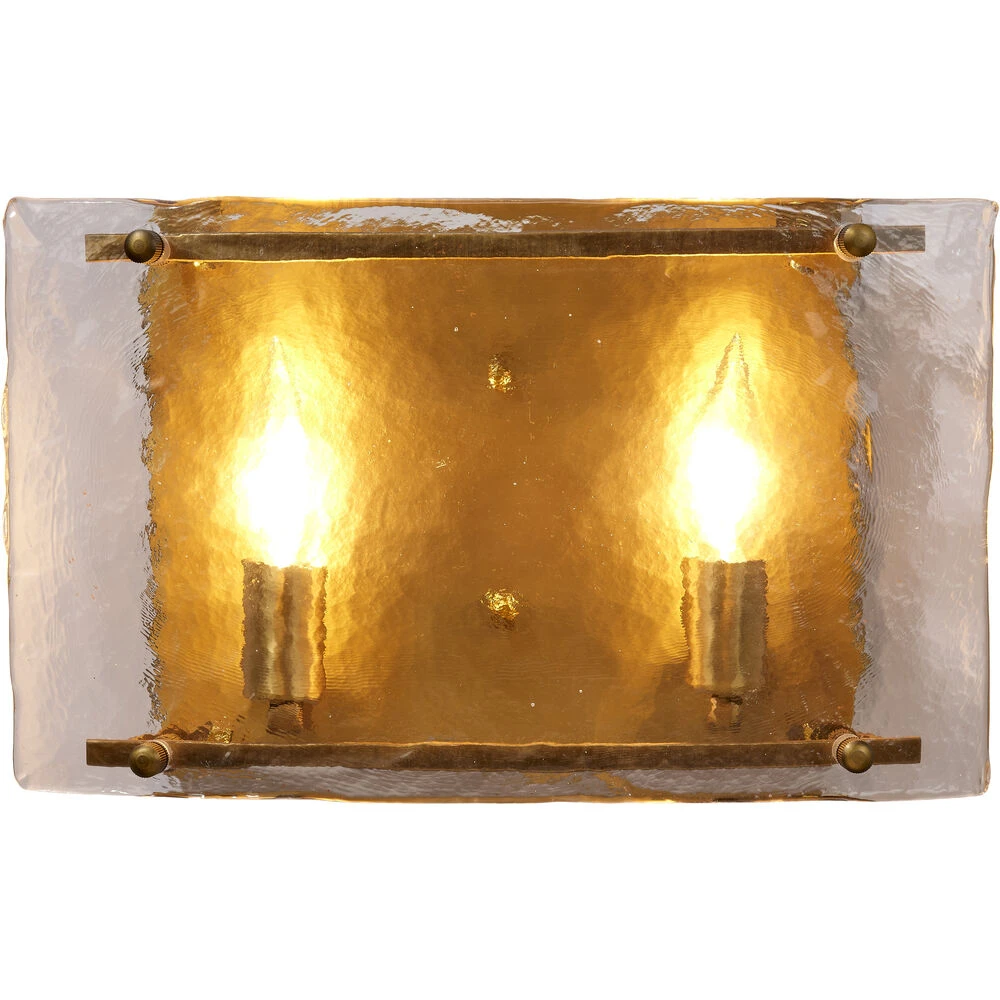 Glenn 2 Light 14 Inch Antique Brass Double Wall Sconce Wall Light - Image 5