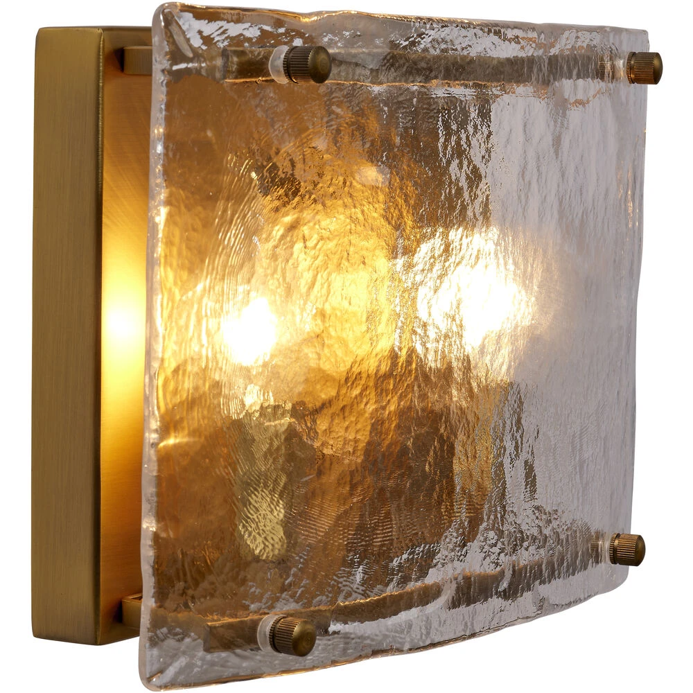 Glenn 2 Light 14 Inch Antique Brass Double Wall Sconce Wall Light - Image 7
