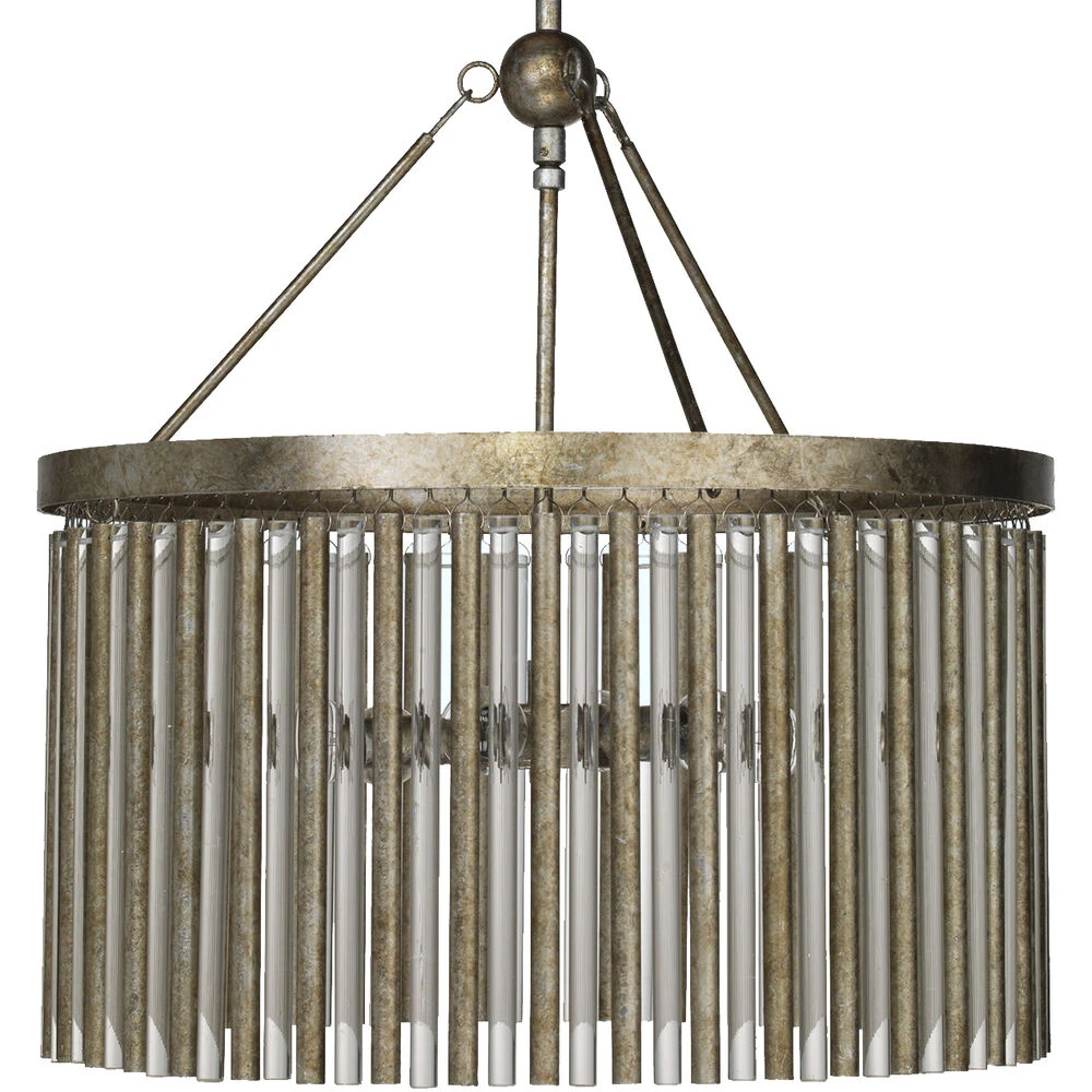 Andromeda 6 Light 24 Inch Champagne Leaf Chandelier Ceiling Light