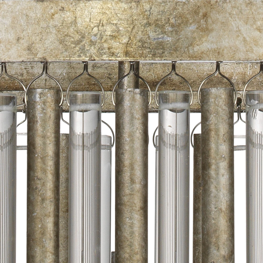 Andromeda 6 Light 24 Inch Champagne Leaf Chandelier Ceiling Light - Image 5