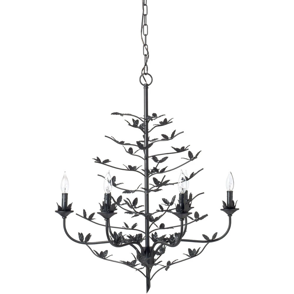Blooming 12 Light 30 Inch Black Chandelier Ceiling Light