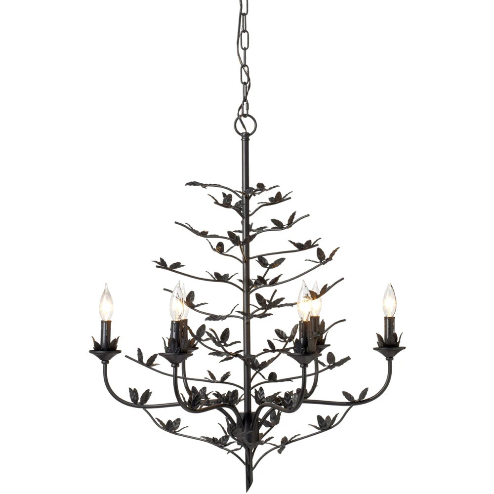 Blooming 12 Light 30 Inch Black Chandelier Ceiling Light - Image 5