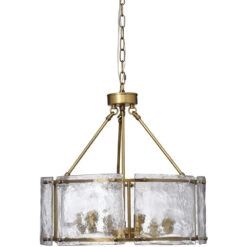 Glenn 6 Light 21.75 Inch Antique Brass Chandelier Ceiling Light, Large