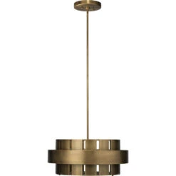 Orbit 3 Light 20 Inch Antique Brass Chandelier Ceiling Light