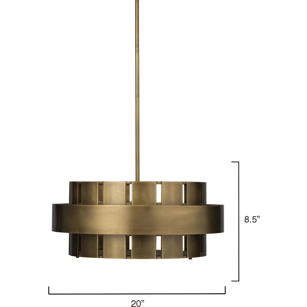 Orbit 3 Light 20 Inch Antique Brass Chandelier Ceiling Light - Image 3