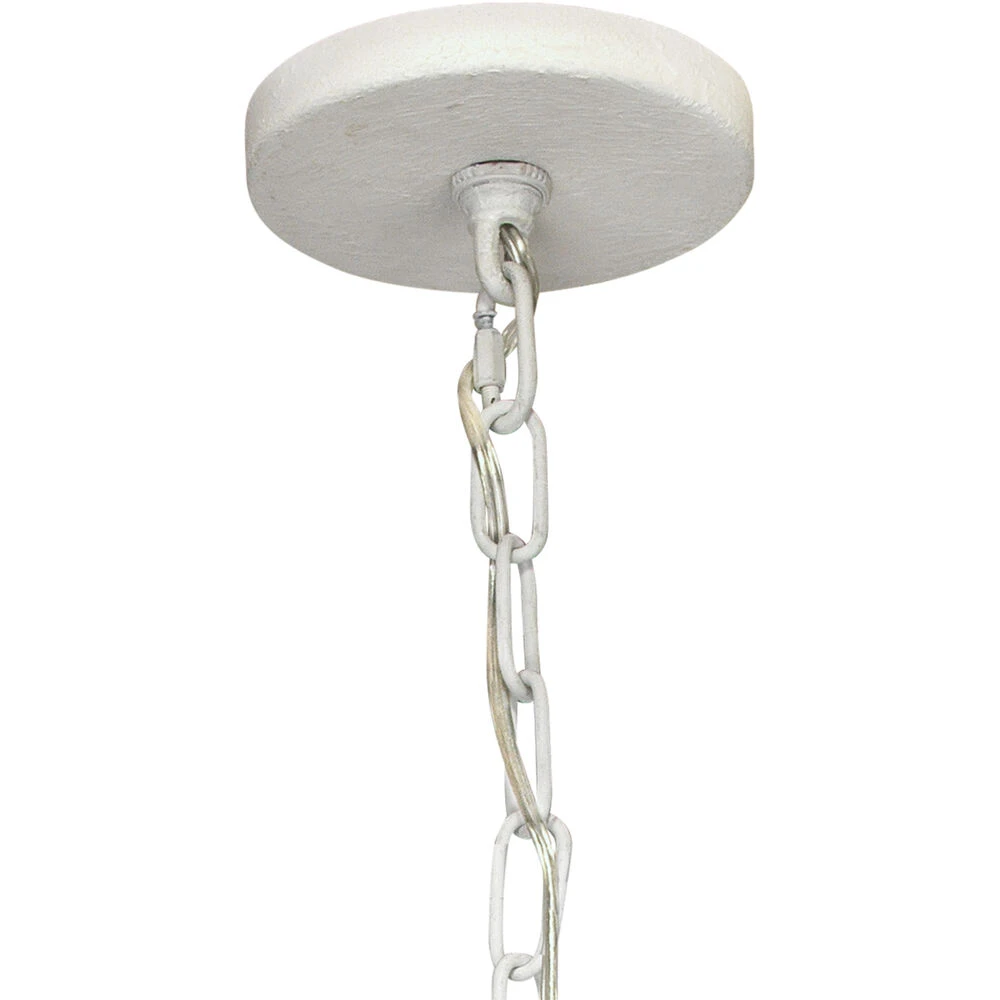 Park 8 Light 32 Inch White Gesso Chandelier Ceiling Light - Image 3