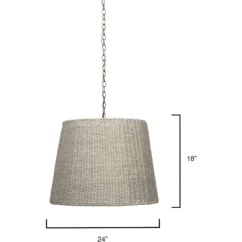 Willow 2 Light 24 Inch Natural Seagrass Chandelier Ceiling Light - Image 3