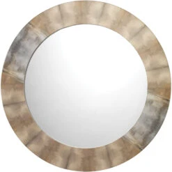 Cloudscape 36 X 36 Inch Taupe & Slate Lacquer Wall Mirror