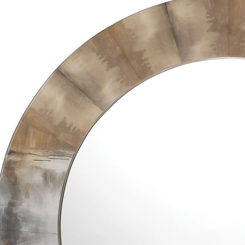 Cloudscape 36 X 36 Inch Taupe & Slate Lacquer Wall Mirror - Image 4