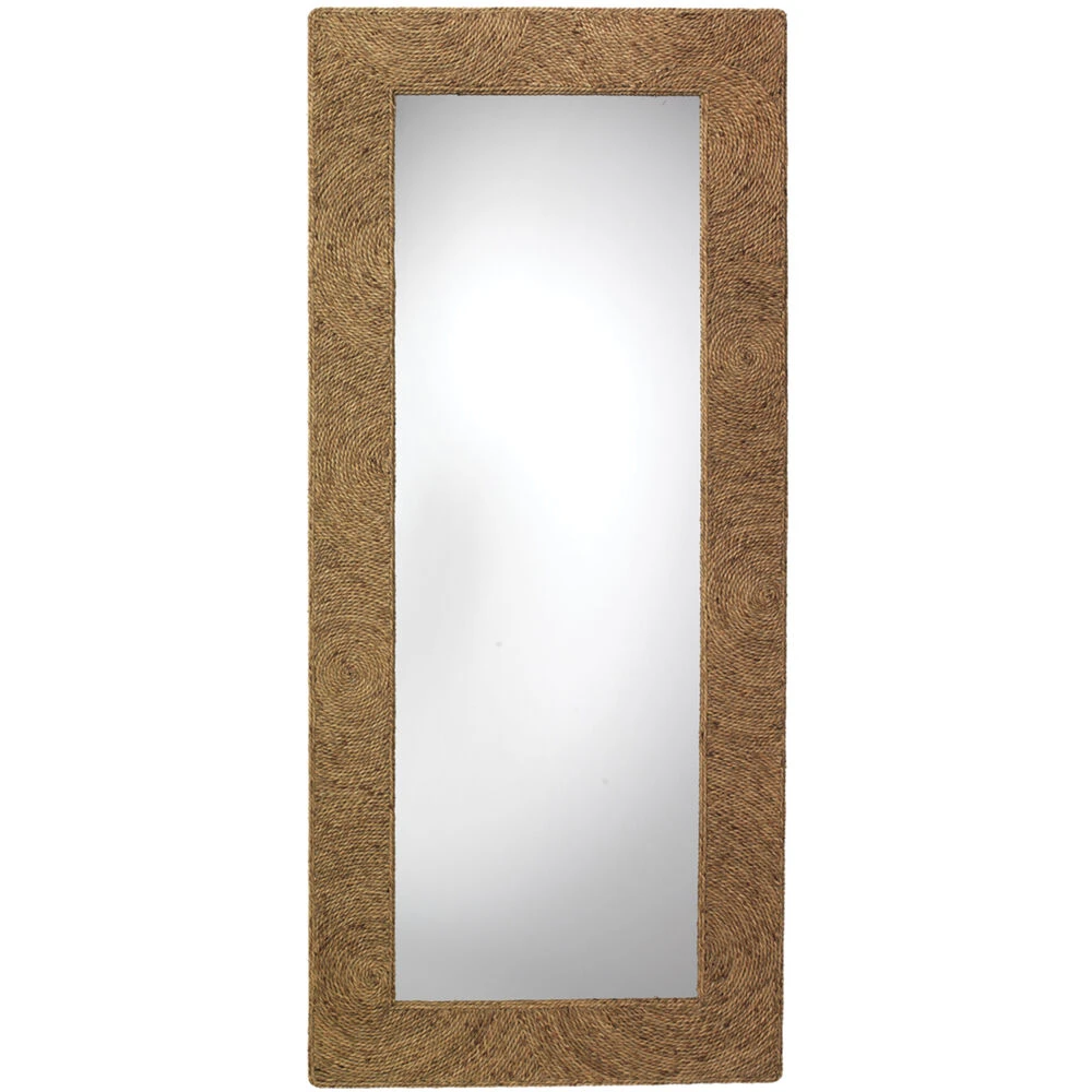 Harbor 80 X 35 Inch Natural Seagrass Floor Mirror