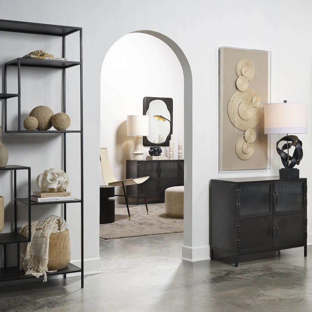 Organic 36 X 24 Inch Antique Iron Mirror - Image 8