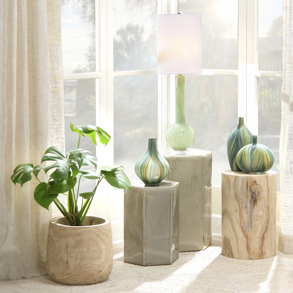 Brea 13.5 X 12 Inch Wooden Vase - Image 11