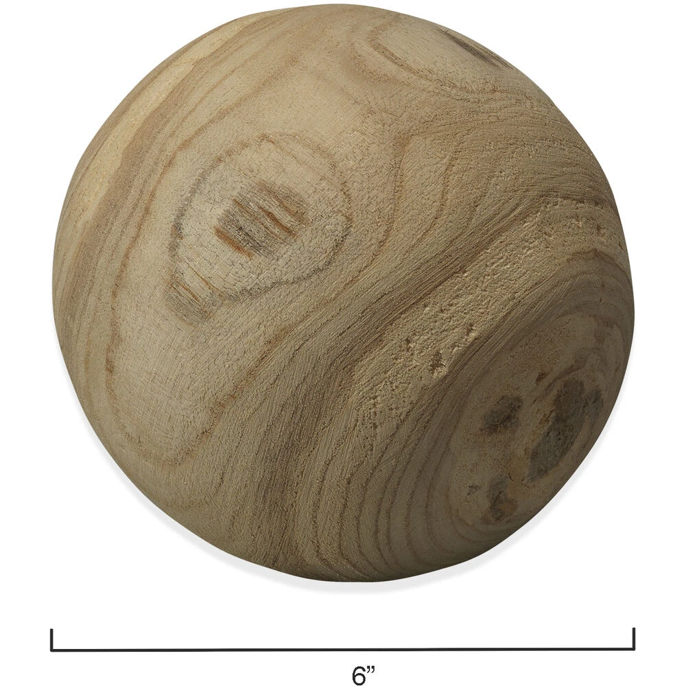 Malibu Natural Wood Wood Balls, Set Of 3 - Image 3