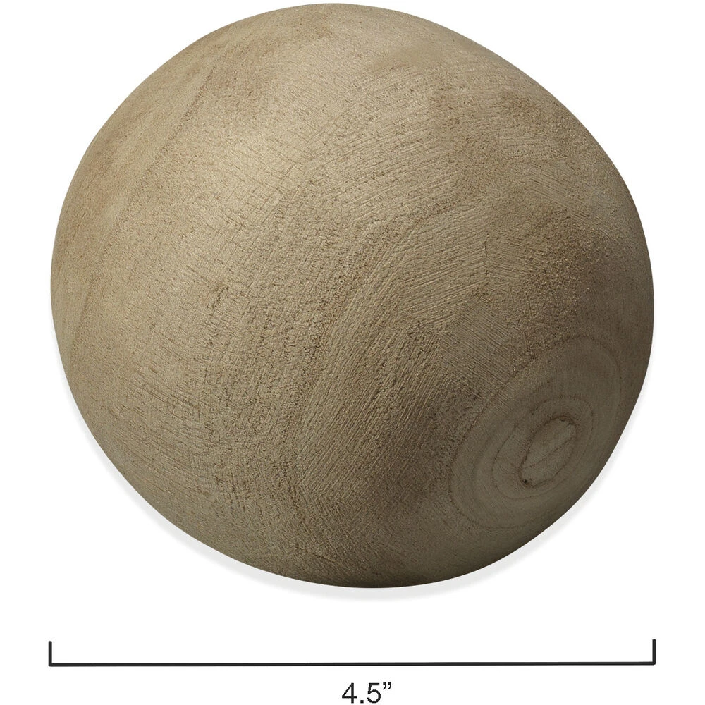 Malibu Natural Wood Wood Balls, Set Of 3 - Image 4