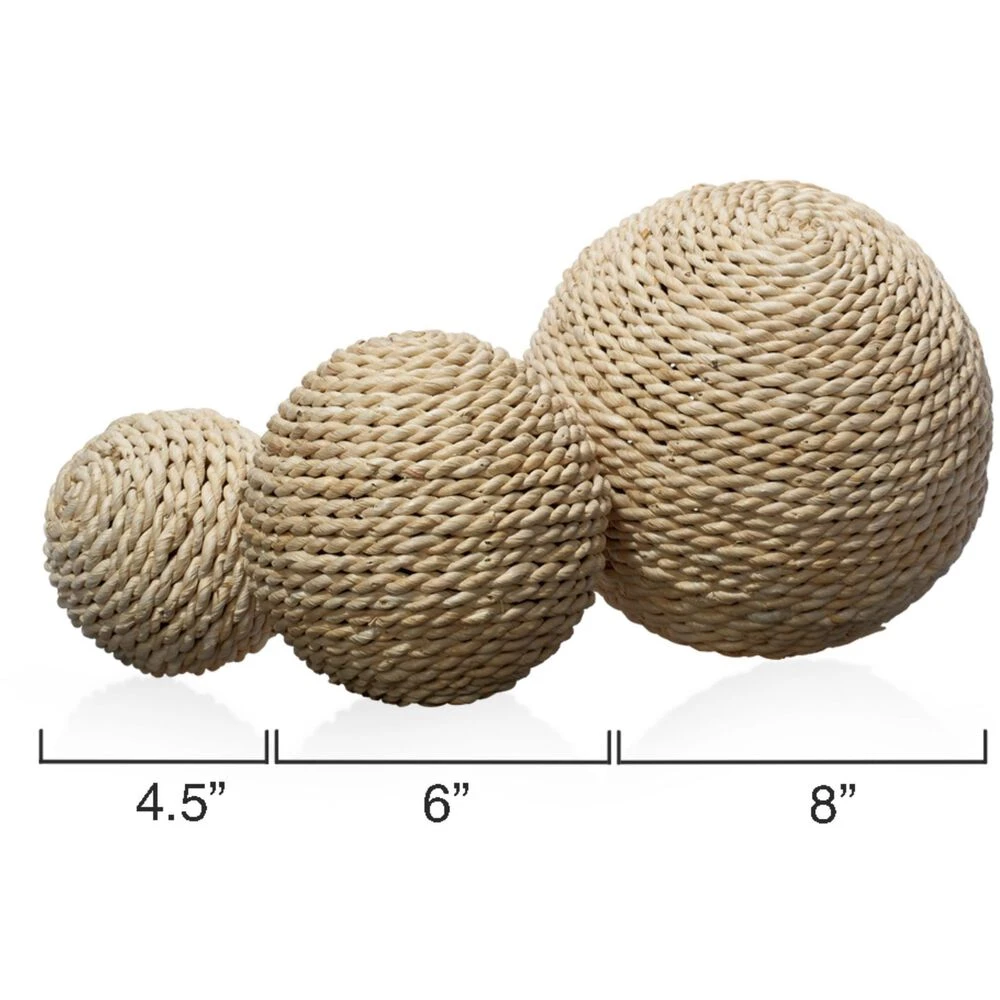 Malibu Natural Decorative Balls, Set Of 3 - Image 3
