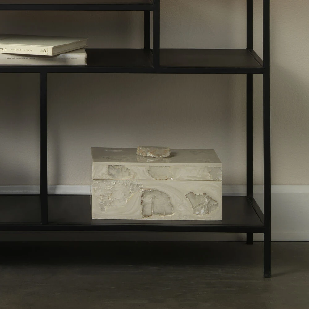 Parthenon 12 X 8 Inch Pearl Resin & Clear Mica Box - Image 3