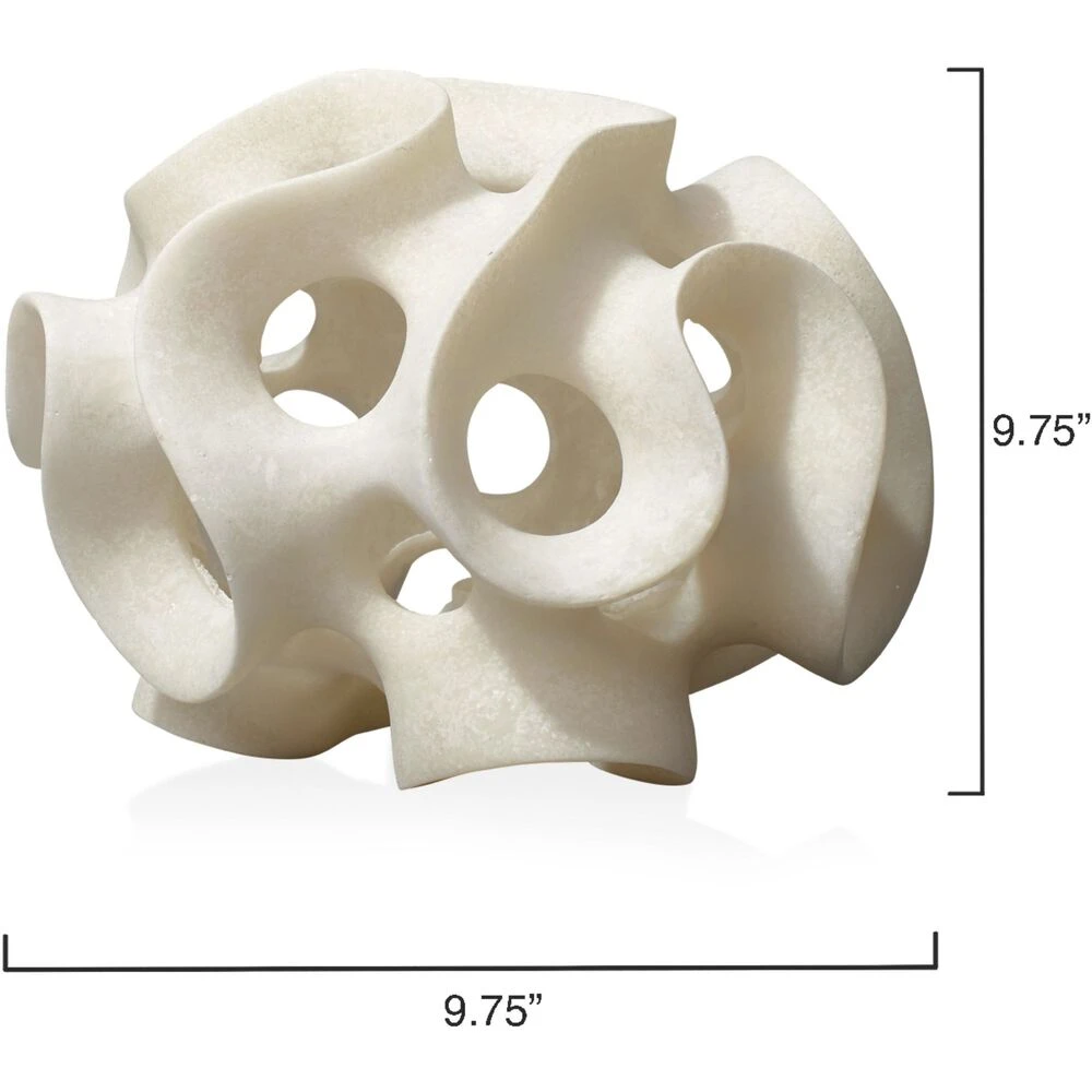 Ribbon White Decorative Sphere - Image 3