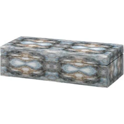 Rorschach 17 X 7 Inch Indigo Blue Lacquer Long Box