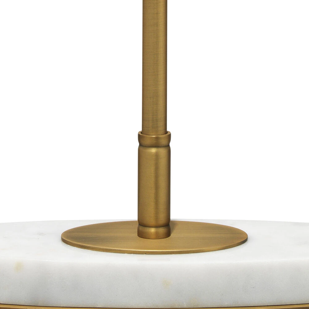 Barcroft 28 Inch 25.00 Watt Antique Brass & White Table Lamp Portable Light - Image 4