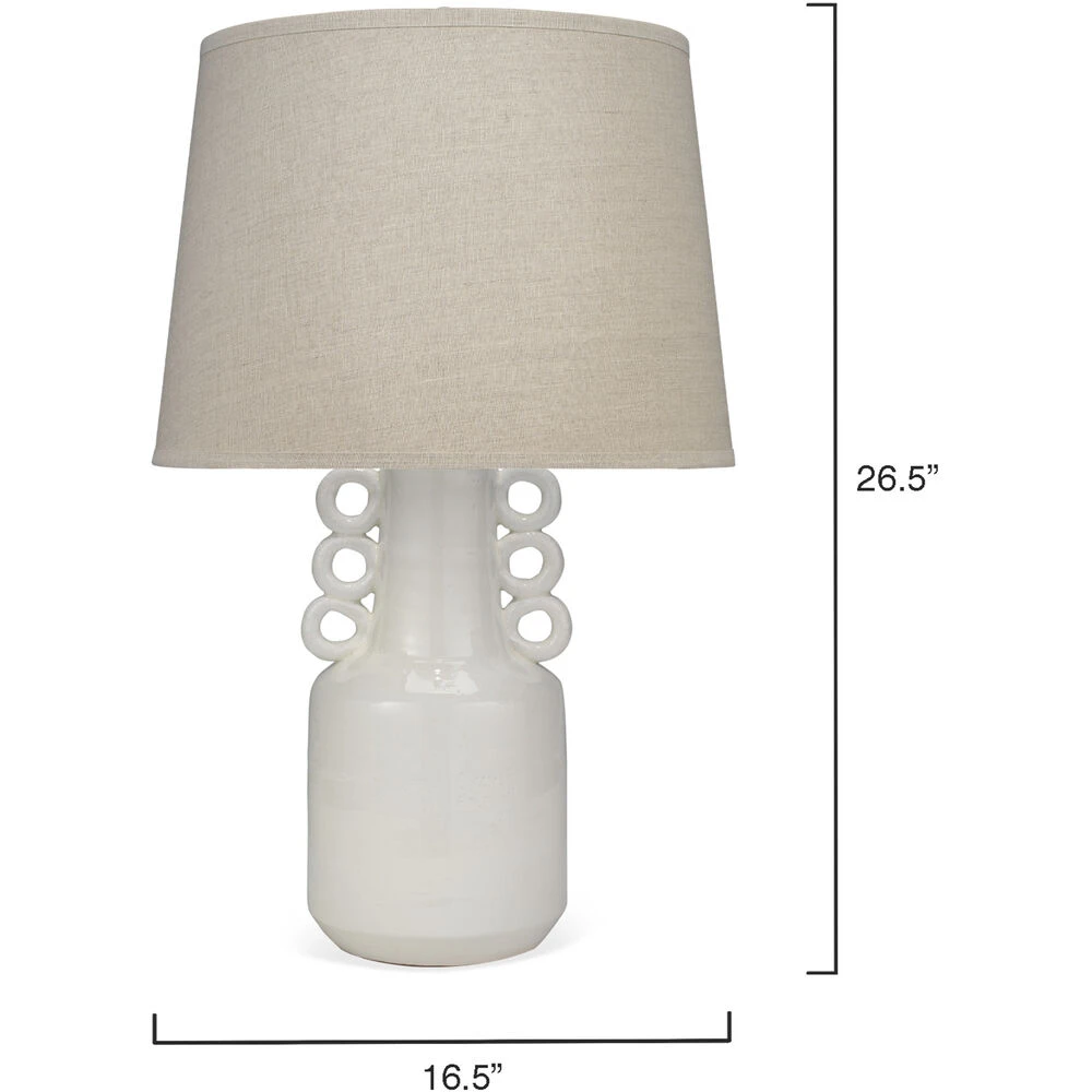 Circus 26.5 Inch 150.00 Watt White Ceramic Table Lamp Portable Light - Image 2