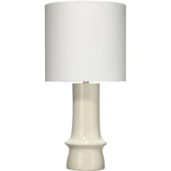 Crest 31.5 Inch 150.00 Watt Eggshell Ceramic Table Lamp Portable Light