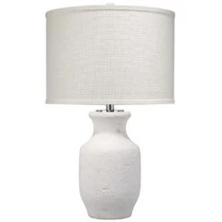 Gilbert 27 Inch 100.00 Watt Textured Matte White Table Lamp Portable Light