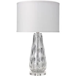Laurel 26 Inch 150.00 Watt Clear Glass Table Lamp Portable Light