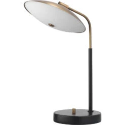 Marvin 20 Inch 7.00 Watt Brushed Brass & Matte Black Desk Lamp Portable Light
