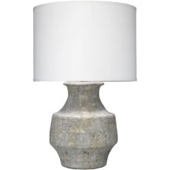 Masonry 27 Inch 150.00 Watt Grey Ceramic Table Lamp Portable Light