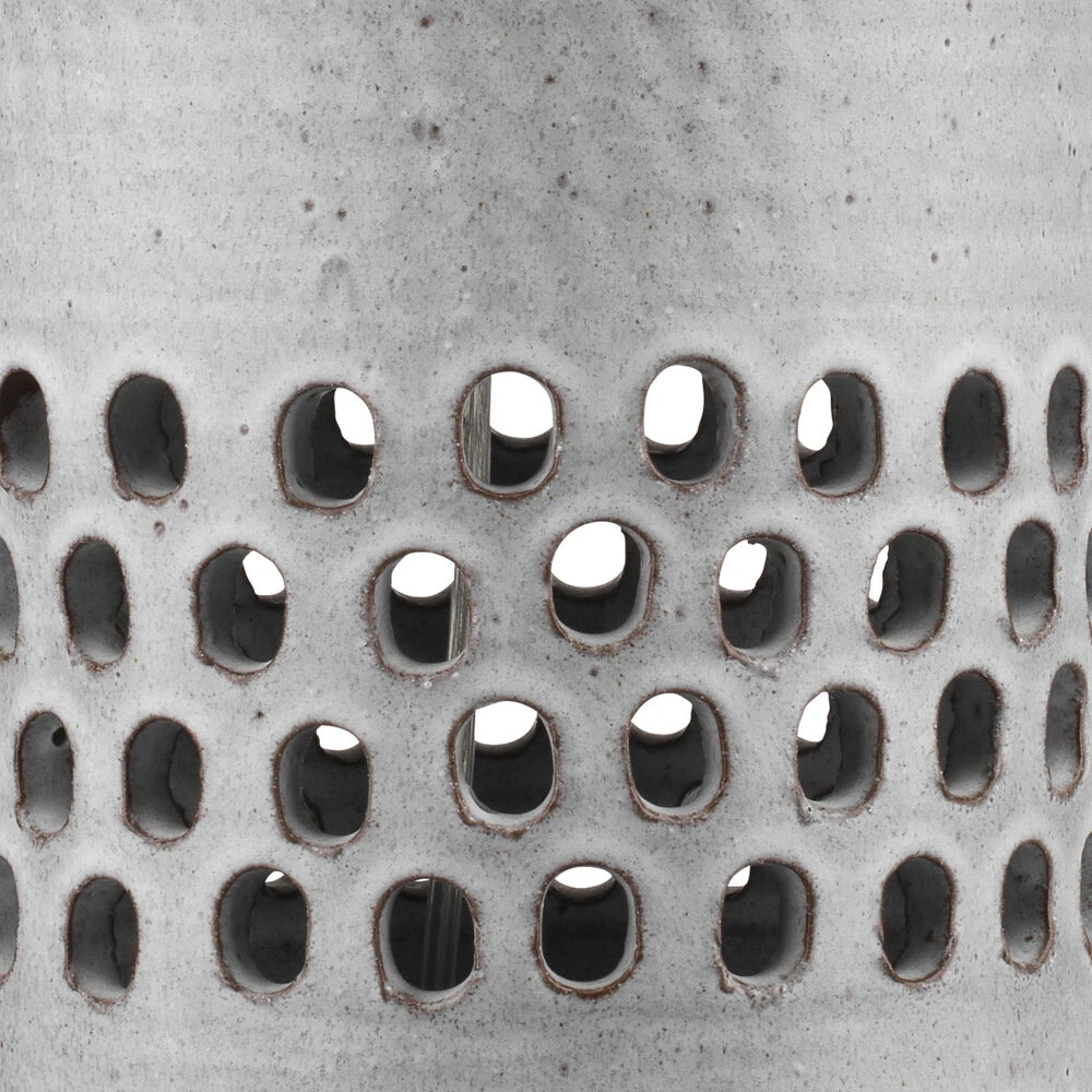 Perforated 36 Inch 150.00 Watt Matte Frosted Grey Table Lamp Portable Light - Image 3