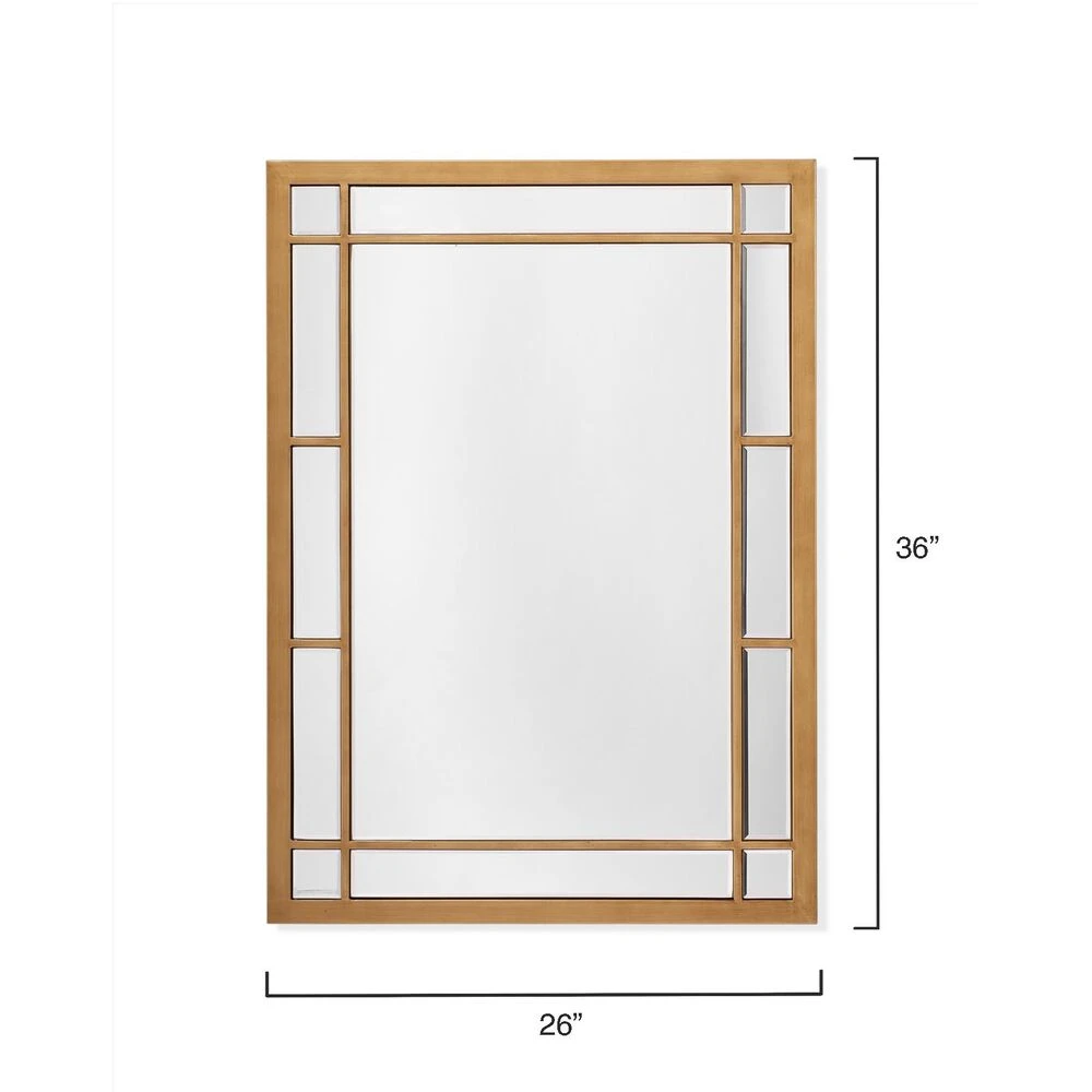 Chelsea 36 X 26 Inch Antique Brass Mirror - Image 3