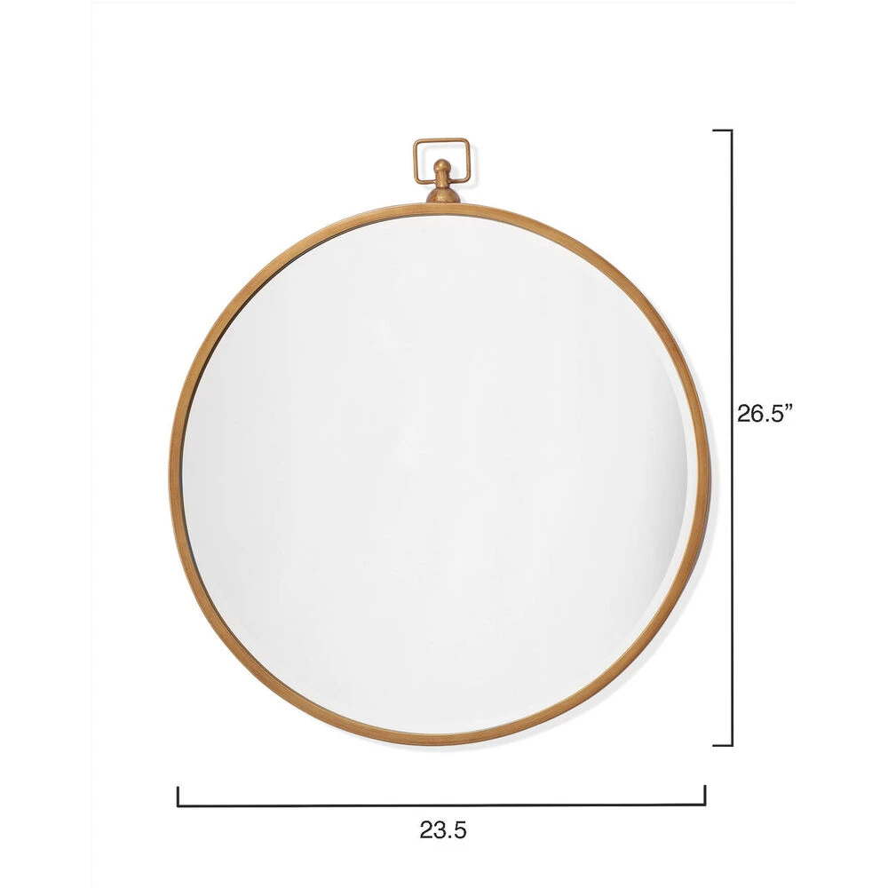 Zoe 27 X 24 Inch Antique Brass Mirror - Image 3