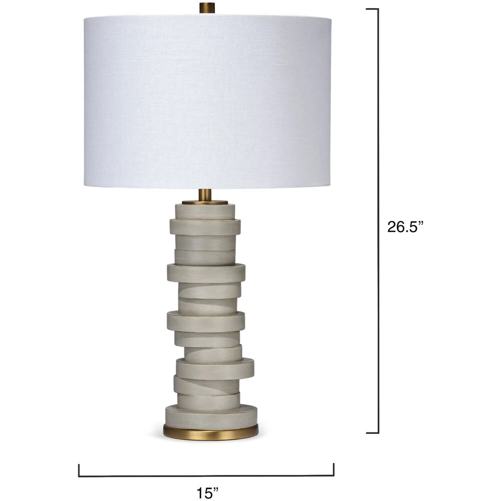Alignment 26.5 Inch 100.00 Watt Cement Table Lamp Portable Light - Image 3