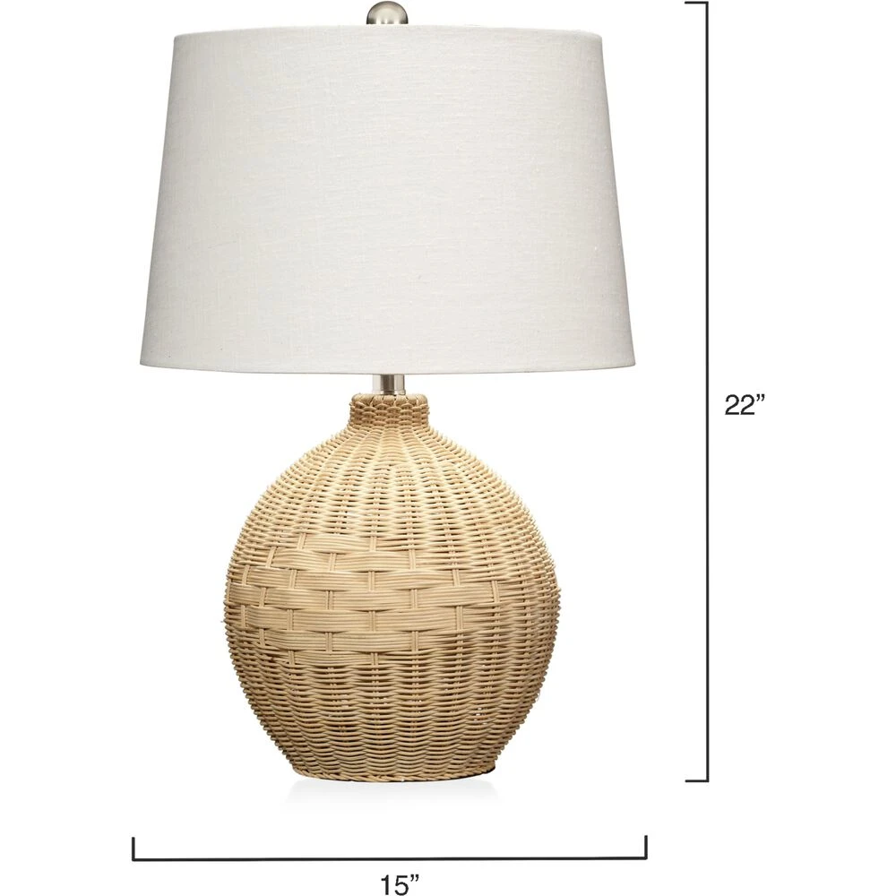 Cape 22 Inch 150.00 Watt Natural Table Lamp Portable Light - Image 3