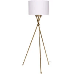 Manny 64 Inch 100.00 Watt Antique Brass Floor Lamp Portable Light
