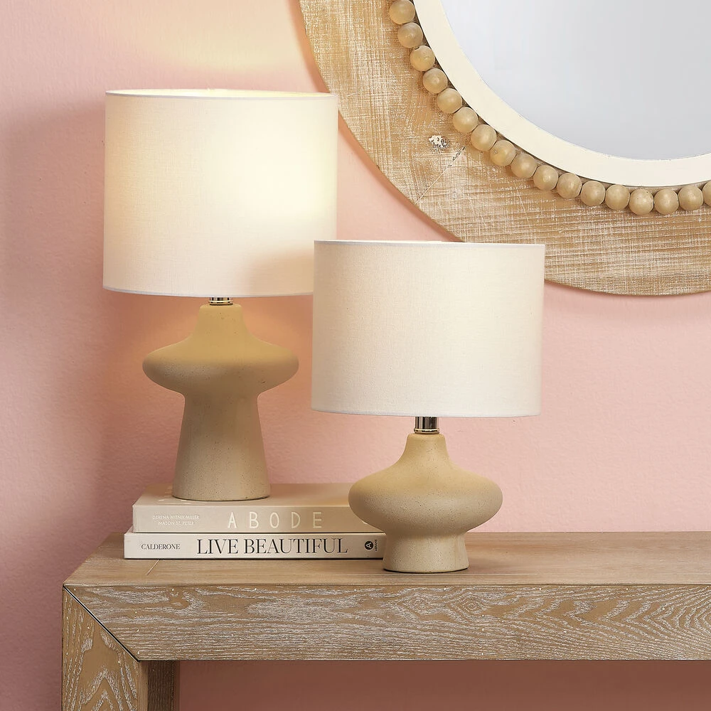 Oliver 16.5 Inch 60.00 Watt Beige Table Lamp Portable Light - Image 2